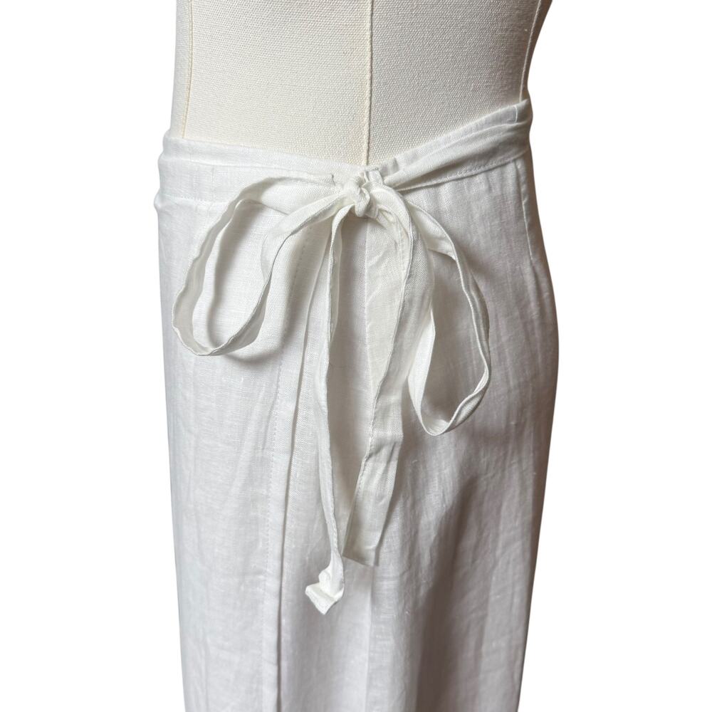 Faithfull The Brand Elodia Wrap Skirt 100% Linen 4 High Waist Side Tie-fastening - Picture 9 of 16